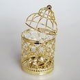 thumbnail image 4 of Paquete de 2 farolillos colgantes para jaula de pájaros, portavelas decorativo de té de Metal Vintage, jaula para pájaros para boda, fiesta, hogar, dorado Vhermosa Velas y Candelabros, 4 of 9