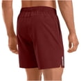 thumbnail image 5 of Mceream Mens Shorts Casual Drawstring Elastic Waist Hiking Shorts with Zipper Pockets Side Split Athletic Running Shorts Gym Workout Shorts Casual Summer Beach Lounge Short Wine L, 5 of 7