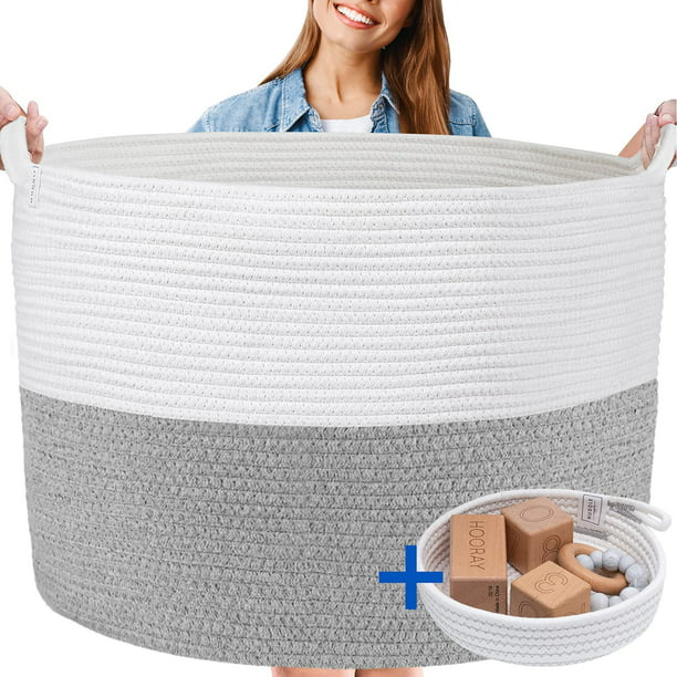 Xl Washable Blanket Basket Large 2pcs, Large Storage Baskets For Blankets