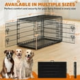 thumbnail image 2 of Yaheetech 42" Foldable Metal Dog Crate with 2 Doors and Pull Out Tray, Black, 2 of 7