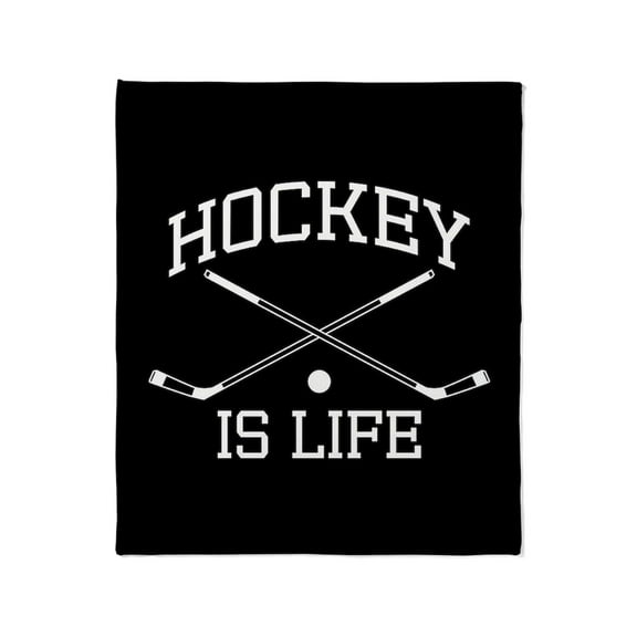 CafePress - Hockey Is Life Throw Blanket - Soft Fleece Throw Blanket, 50"x60" for All Ages