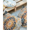 thumbnail image 2 of Pack of 2 Outdoor Pillow Covers, Meddle Century Vintage Blue Carpet Mural Pattern Waterproof Square Throw Pillowcase Cushion Decorative Pillow Covers for Couch Patio Tent, 26x26 in, 2 of 6