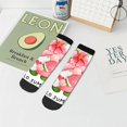 thumbnail image 5 of Uemuo Watercolor Tropical Gnomes Printed Crew Socks, Moisture-Wicking Socks, Athletic Socks for Men Breathable Cushion Socks Casual Sport Socks for Running Traveling, 5 of 6