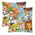 thumbnail image 2 of MKHERT Style Animals Throw Pillowcase Pillow Cover Cushion Couver 18x18 inch, Set of 2, 2 of 3