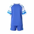 thumbnail image 4 of Piuwrlz Athletic Sets Boys Football Clothes T-Shirt and Shorts Outfit Sets Blue Size 9 Years, 4 of 9