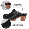thumbnail image 3 of Ecetana Mules for Women Wedge Sandals Comfortable Dressy Slip On Shoes, 3 of 5