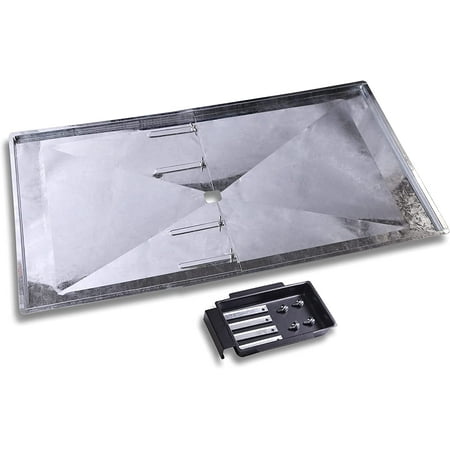 Replacement Grease Tray Set for Bbq Grill Models from Nexgrill, Weber, Dyna Glo, Kenmore, and Others (Length 30" to 33", Width 14.0")