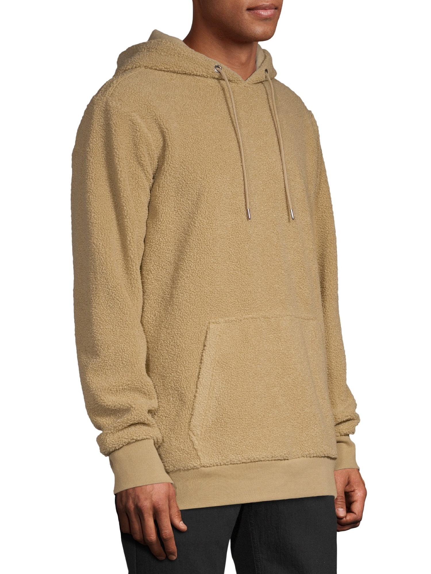 No Boundaries Men's and Big Men's Sherpa Hoodie, up to Size 5XL