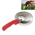 thumbnail image 4 of Peigne à Curry, Confortable Cheveux Lâches Multifonctionnels Robustes 2 Côtés Brosse à Bétail en Acier Inoxydable pour Cheval 6 Anneaux, 4 of 8