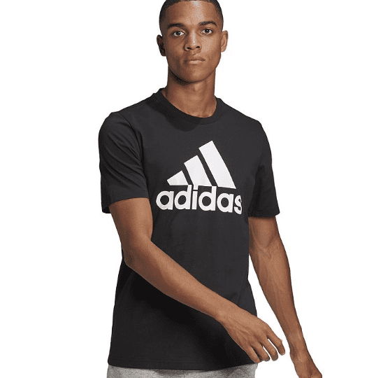 Adidas Men's Athletic T-Shirt with Trefoil Logo, Heather Grey