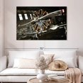 thumbnail image 2 of Elephant Stock War Airplane Propeller Wall Art - Horizontal Canvas Wall Art - Living Room Wall Decor - Transportation Canvas - Black And Gray Decor - 48" x 32", 2 of 8