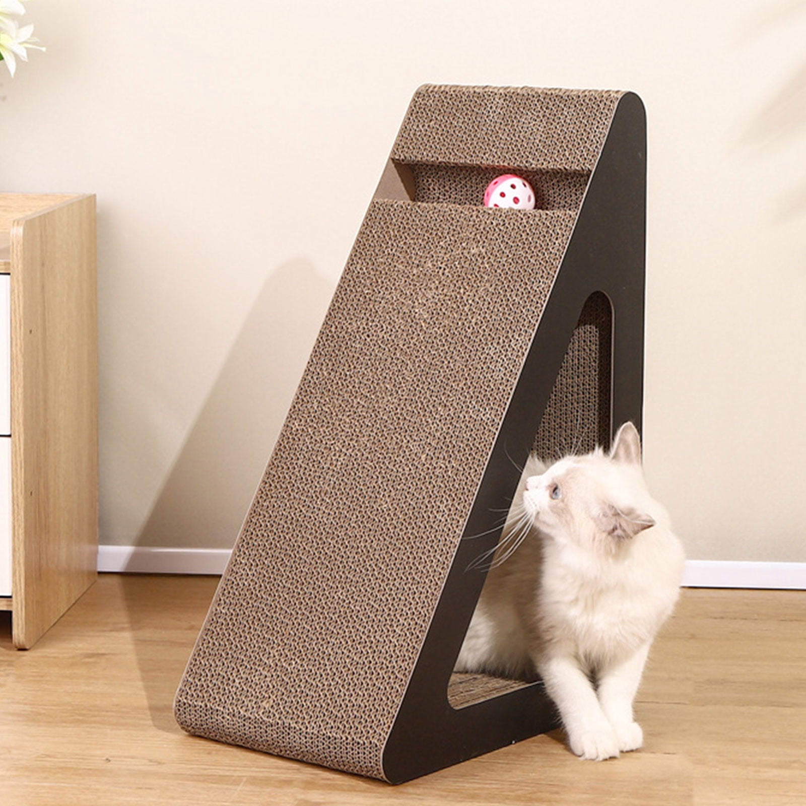 Standing Cats Scratcher With Rotating For Engaging Pet Entertainment Indoor Boredom Cats Entertainment Toy