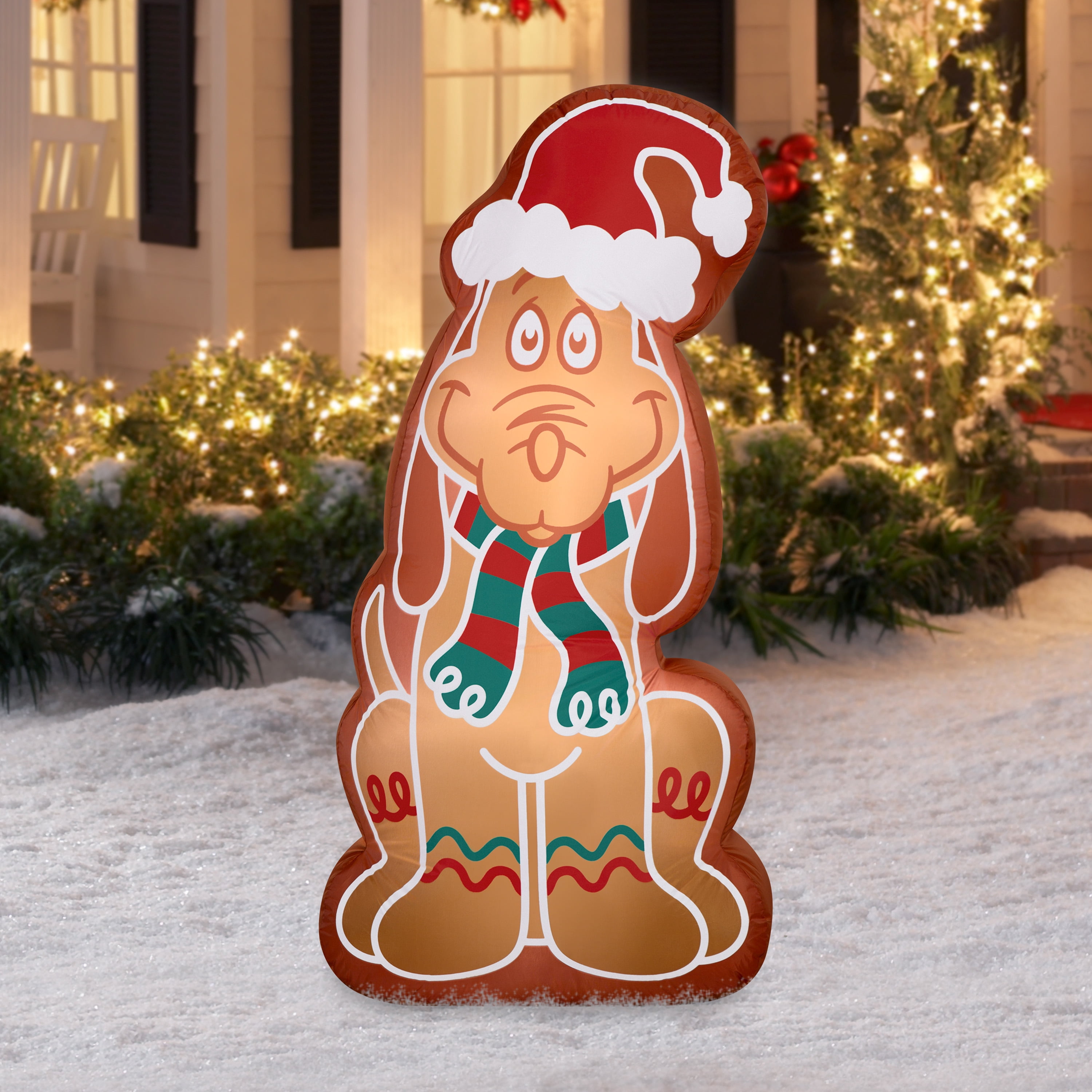 Airblown Christmas Yard Inflatable Light Photorealistic Max as Gingerbread Dr. Seuss, 5 ft