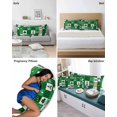 thumbnail image 5 of St. Patrick's Day Queen Pillow Cases Set of 2 - Microfiber Bed Throw Pillow Covers, Shamrock Gnomes Green Checkered Buffalo Decorative Lumbar Pillow Cover with Envelope Closure for Sofa 20"x30", 5 of 6