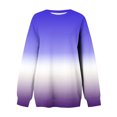 thumbnail image 3 of Annhoo Crewneck Sweatshirts Women Long Sleeve Gradient Color Pullovers Fall Trendy Side Slit Clothes, 3 of 3