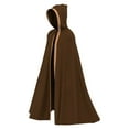 thumbnail image 2 of Hvyesh Renaissance Hooded Cape Vintage Medieval Cloak with Hood Halloween Costume, 2 of 4