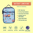 thumbnail image 3 of Wildkin Kids Day2Day Lunch Box for Boys and Girls, Insulated, BPA-Free (Firefighters Blue), 3 of 9