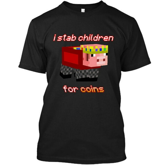 Limited NWT Technoblade American Gaming I Stab Children For Funny T-Shirt S-3XL