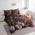thumbnail image 3 of Homewish Vintage Garden Flower Bedding Comforter Set 7pcs for Adult, Rustic Farmhouse King Bedding Sets, 3D Bird Animal Reversible Bed Sheets, Microfiber Bedroom Decor, 3 of 7