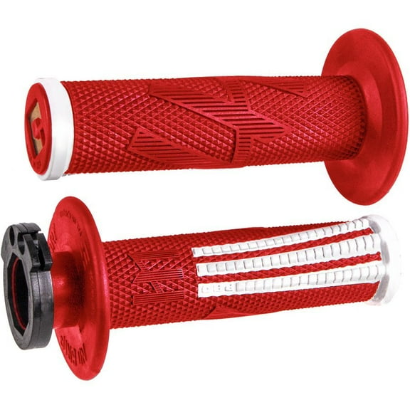 Red/White ODI V2 Emig 2 Pro Signature Series Lock-On Grips
