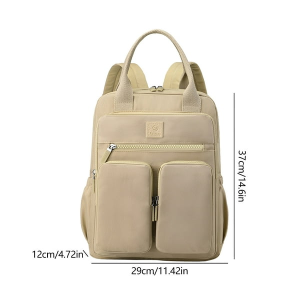Mochila de viaje de nailon, impermeable, bolsa de momia, correa ajustable para el hombro (caqui) Ndcxsfigh Para Estrenar