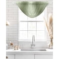 thumbnail image 4 of Sage Green Ombre Waterfall Valances for Windows, Farmhouse Green Gradient Modern Art Kitchen Sheer Valance Curtains, Rod Pocket Elegant Swag Valances for Living Room Bedroom, 47.2"x38.5", 2 Panel, 4 of 8
