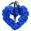thumbnail image 2 of Anillo Decorativo Corona de rosas artificiales en forma de corazón azul para decorar la puerta principal en San Valentín (1 unidad) JASKFLY, 2 of 9