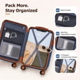 thumbnail image 3 of EDX 3 Piece Luggage Set with Backpack, Lightweight Hard Shell Suitcase Set, TSA Lock Travel Luggage with Spinner Wheels, 20 Inch Carry On Suitcase and Travel Bag for Men & Women, Blue, 3 of 8