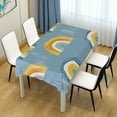 thumbnail image 3 of Yayeee Tablecloths for Rectangular Tables 54 x 54 inch Party Table Cover, Light Blue Rainbow, 3 of 6