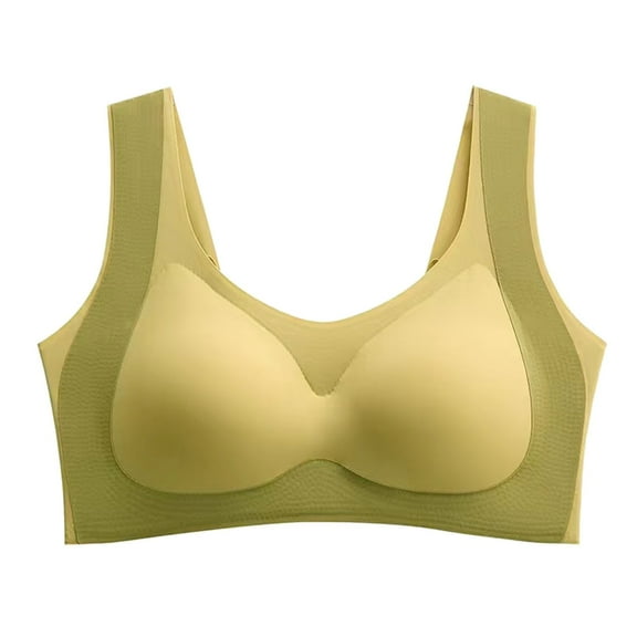 felwors Bras for Older Women,Seamless Wire-Free Push-Up Bra,Rosiaa Ultimate Lift Bra Light Green, L