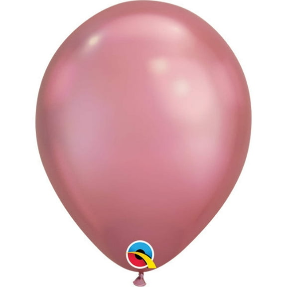 100 Qualatex Chrome Mauve Latex Balloons 7"