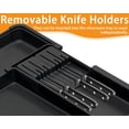 thumbnail image 4 of Large Utensil Drawer Organizer for Kitchen, Expandable Silverware Holder, Cutlery and Flatware Cooking Tray, Kitchen Organizers Storage with Removable Knife Block, Black, 4 of 4