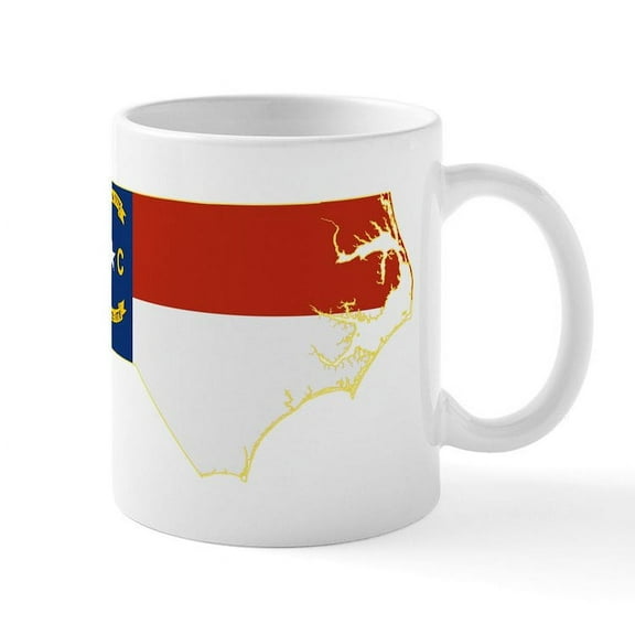 CafePress - North Carolina Flag Mug - 11 oz Ceramic Mug - Novelty Coffee Tea Cup