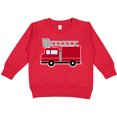 thumbnail image 2 of Inktastic Red Firefighter Fire Truck Toddler Sweatshirt, 2 of 4