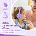 thumbnail image 5 of Kids Headphones,Wired Headphones for Kids with Safe Volume Limiter,Foldable Adjustable Wired Headphones for Kids,Kids Headphones for School Tablet Airplane,Over-Ear Headphones, 5 of 6