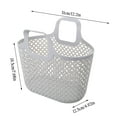 thumbnail image 3 of Portable Shower Caddy Basket with Handle - Flexible Storage Organizer Tote Bag for Bathroom, Pantry, Kitchen - Waterproof Lightweight Container for Toiletries and Supplies, 3 of 7