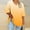 Yellow-A, variant on FRSASU Women's Plus Size 3/4 Length Sleeve Shirts Gradient V Neck Comfy Top Casual Athletic Loose Fit Spring Summer Tees Yellow-A