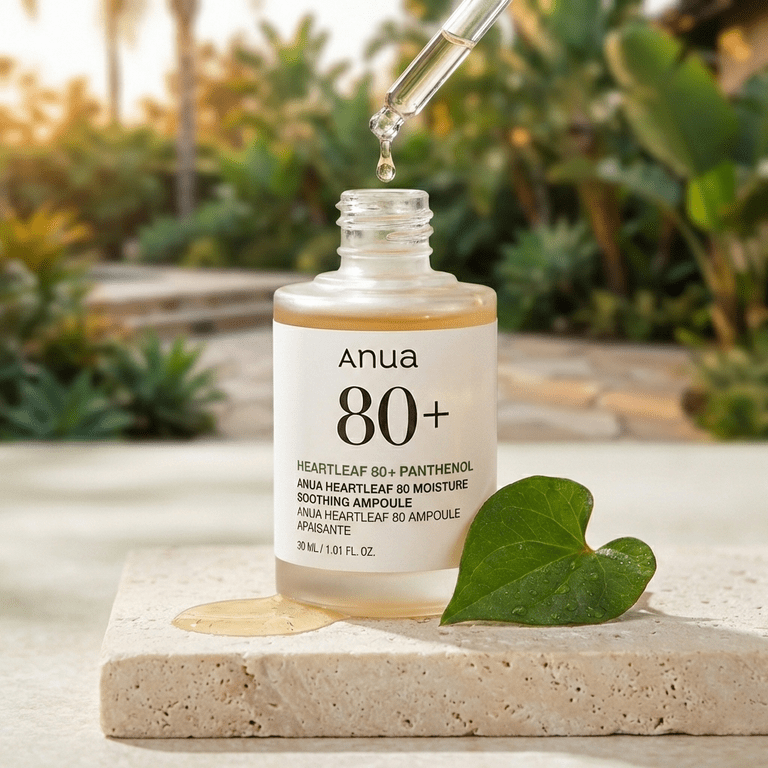 Anua, Heartleaf 80 Soothing Ampoule, 30ml, K-Beauty Hydrating