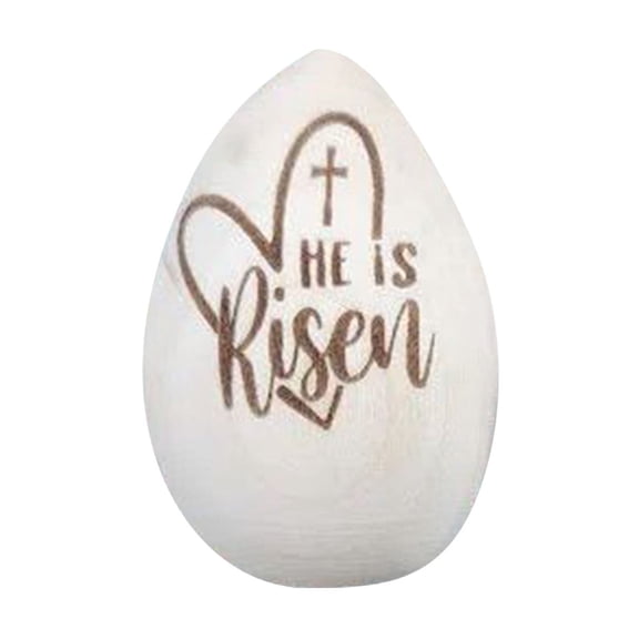 KUAZOU Wooden Easter Eggs,Earmouse Easter Eggs Wooden Fake Eggs 1x2" Laser Engraved Easter Eggs for Easter Hunt Basket Stuffers Fillers(A)