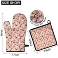 thumbnail image 6 of Halloween Ghosts Bats and Pumpkins Kitchen Oven Mitt and Pot Holder Sets 4 Pcs for Baking, Cooking and Grilling, Heat Resistant Up To 392 °F, 6 of 7