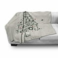 thumbnail image 3 of Christmas Soft Flannel Fleece Blanket, Fairies with Wands and Tree Hand Drawn Style with Wreath and Stockings Image, Cozy Plush for Indoor and Outdoor Use, 50" x 70", Red and Green, by Ambesonne, 3 of 6