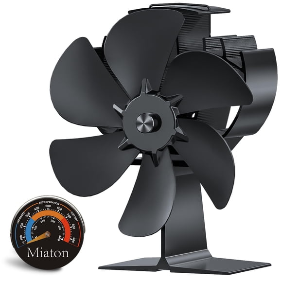 Ventilador para estufa de leña Miaton, ventilador termoeléctrico activado por calor