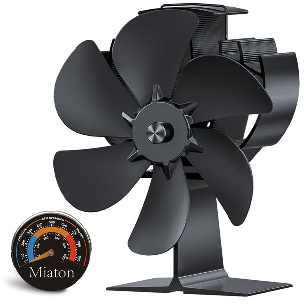 Ventilador para estufa de leña Miaton, ventilador termoeléctrico activado por calor