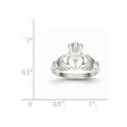 thumbnail image 3 of Ladies Claddagh Ring in Polished 14K White Gold, 3 of 4
