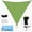 Green, variant on Waterproof Sun Shade Sail Triangle UV Block Sunshade for Backyard Yard Deck Patio Garden Outdoor Activities,10'x10'x10'