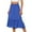 Blue., variant on Akafmk Plus Size Womens Skirts,Long Skirts for Women Maxi Boho Skirt,Solid Color Elastic High Waist Tiered Skirts Loose Fitting Vacation Beach Long Skirts