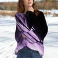 thumbnail image 1 of Chandail Décontracté Grande Taille pour Femmes, Tricot à Manches Longues Col Rond, Blouse Chaude d'Hiver, 1 of 4