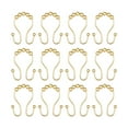 thumbnail image 5 of Utopia Alley Shower Hooks - Double Shower Curtain Rings for Bathroom - Rust Proof Shower Curtain Hooks for Shower Curtain or Liner - Set of 12, Gold, 5 of 10