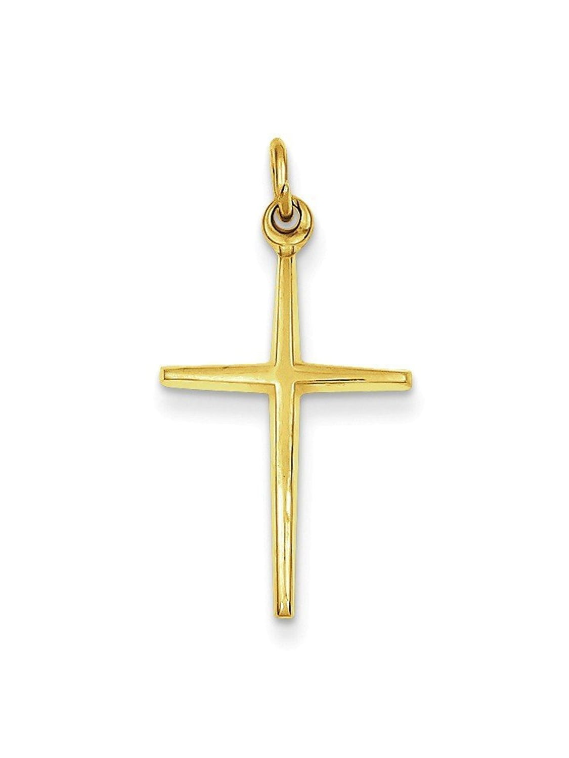 Sterling Silver and Gold-Plated Latin Cross Charm Pendant