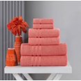 thumbnail image 5 of Hawmam Linen 6-Piece Bathroom Set 100% Turkish Cotton, Coral Orange 2 Bath Towels, 2 Hand Towels, 2 Washcloths - Soft, Plush, Quickdry, High Absorbent Luxury Bathroom Accessories, Dorm Room Essentials, 5 of 5